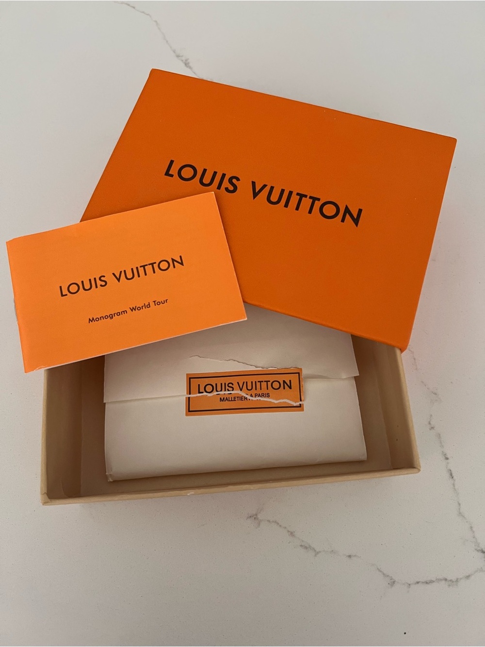 Louis Vuitton Orange Box and Booklet Set